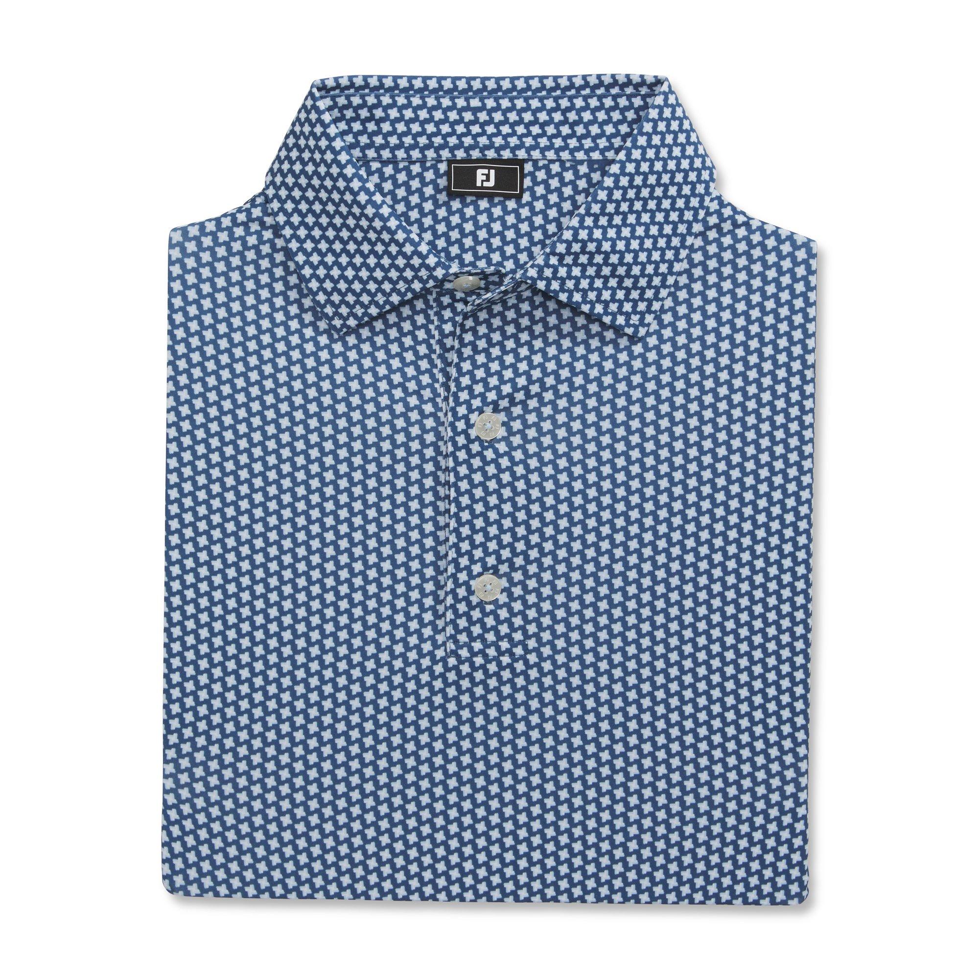 Men's Houndstooth Geo Lisle Short Sleeve Polo