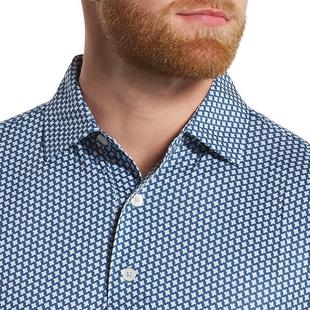 Men's Houndstooth Geo Lisle Short Sleeve Polo FOOTJOY