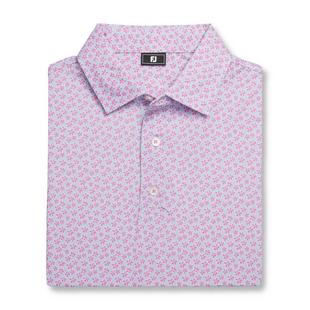 Men's Floral Sketch Print Lisle Short Sleeve Polo FOOTJOY