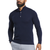Men's Button Placket Seed Stitch Sweater