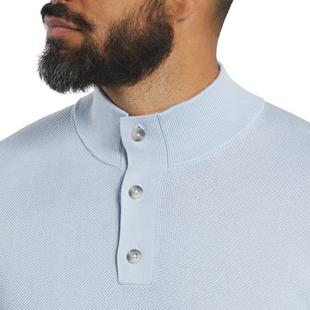 Men's Button Placket Seed Stitch Sweater FOOTJOY