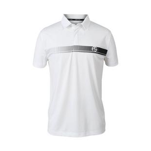 Men's Button Up Screen Print Technical Jersey Short Sleeve Polo PARISI