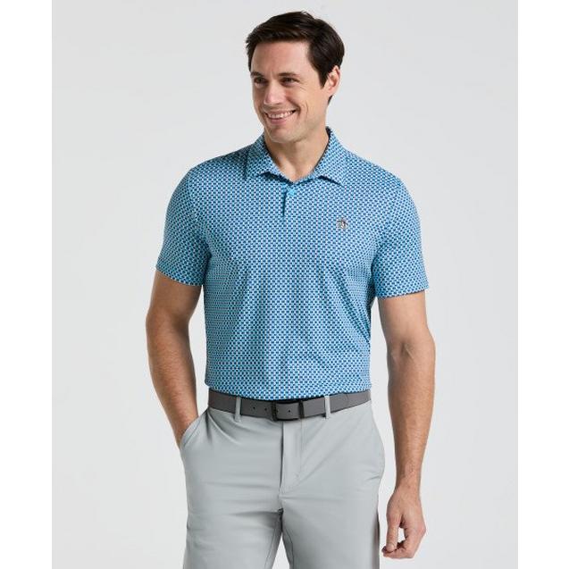 Men's Pete's Bowtie Micro Print Short Sleeve Polo ORIGINAL PENGUIN GOLF
