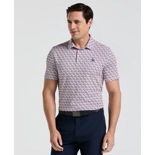 Men's Layered Umbrella Print Short Sleeve Polo