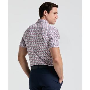 Men's Layered Umbrella Print Short Sleeve Polo ORIGINAL PENGUIN GOLF
