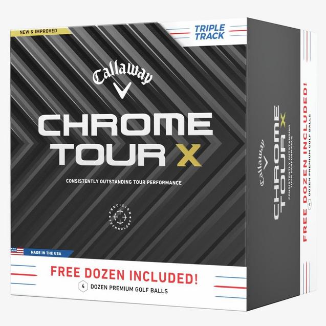 Balles Chrome Tour X Triple Track - 3 + 1 CALLAWAY