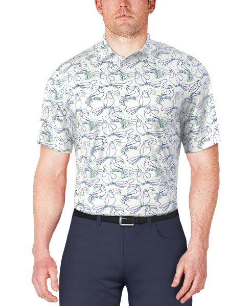 Men's Linear Tucan Printed Short Sleeve Polo