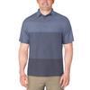 Men's Distressed Stripe Printed Short Sleeve Polo
