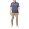 Men's Distressed Stripe Printed Short Sleeve Polo