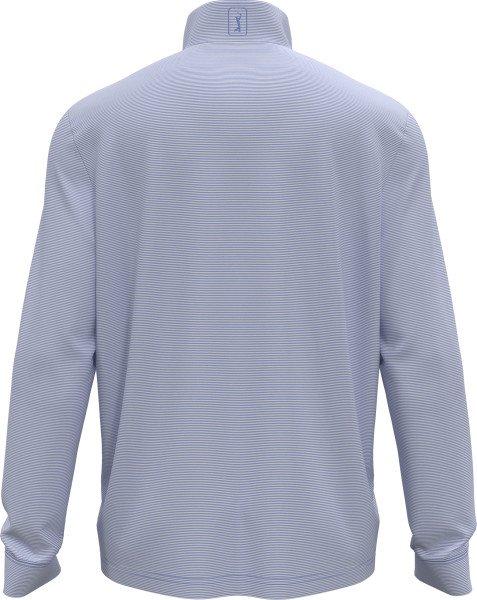 Men's Feeder Stripe Mock Neck Long Sleeve Pullover