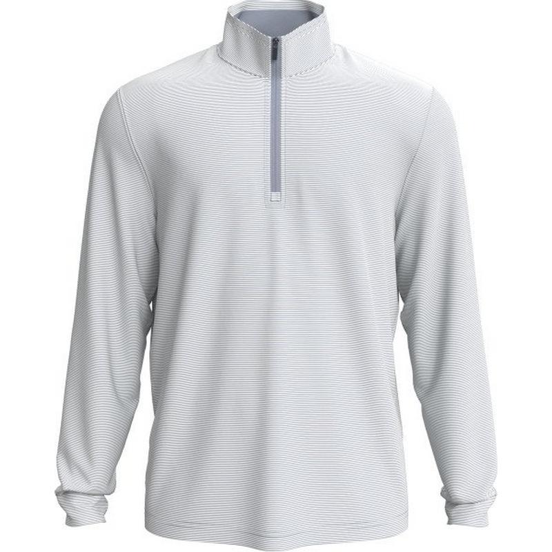 Men's Feeder Stripe Mock Neck Long Sleeve Pullover