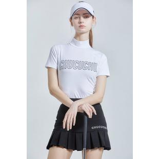 Women's Mock Neck Short Sleeve Top CHUCUCHU