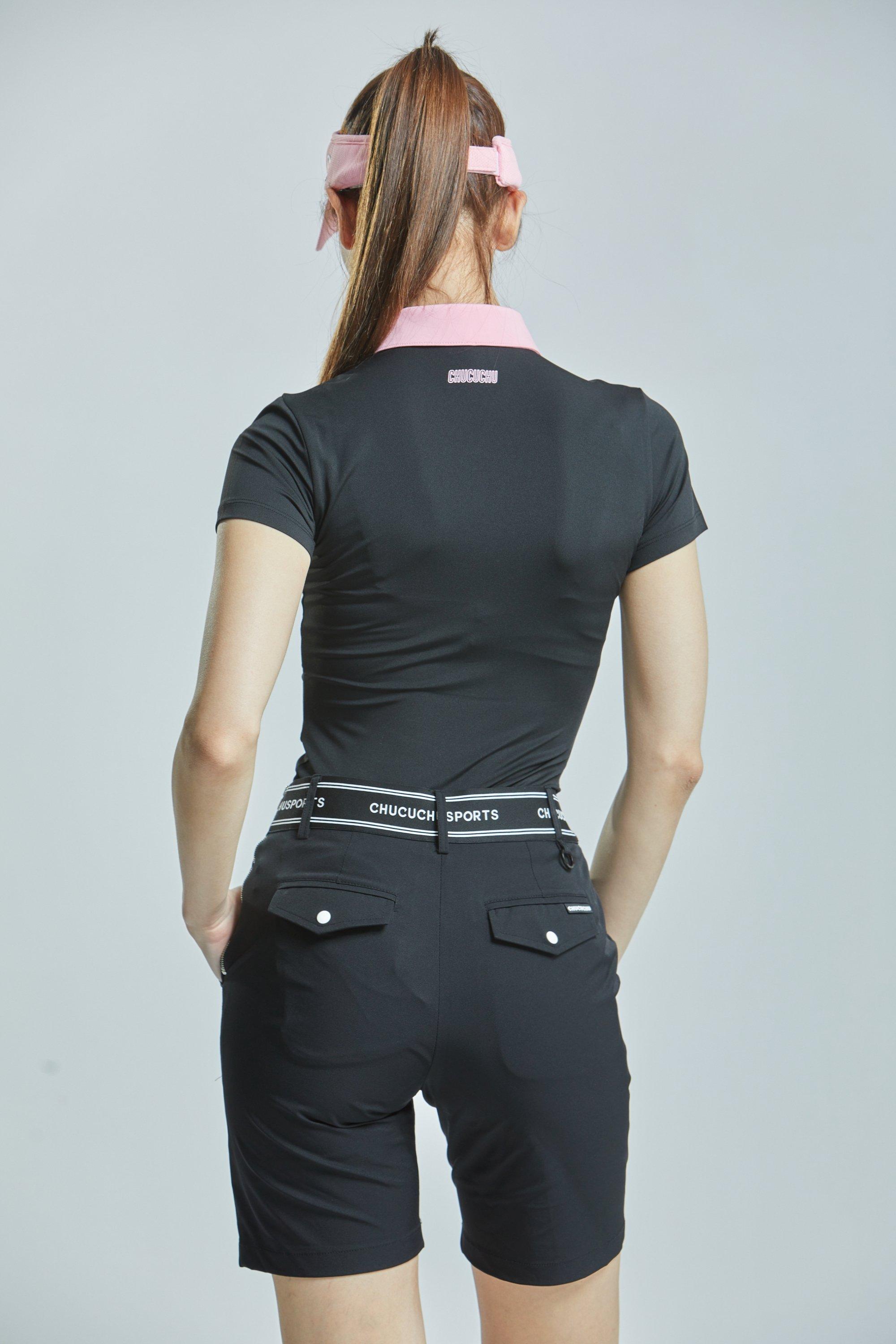 Women's Contrast Collar Short Sleeve Polo