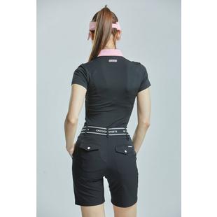 Women's Contrast Collar Short Sleeve Polo CHUCUCHU