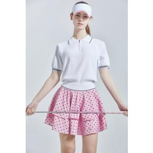 Women's 1/4 Zip Knit Short Sleeve Polo CHUCUCHU