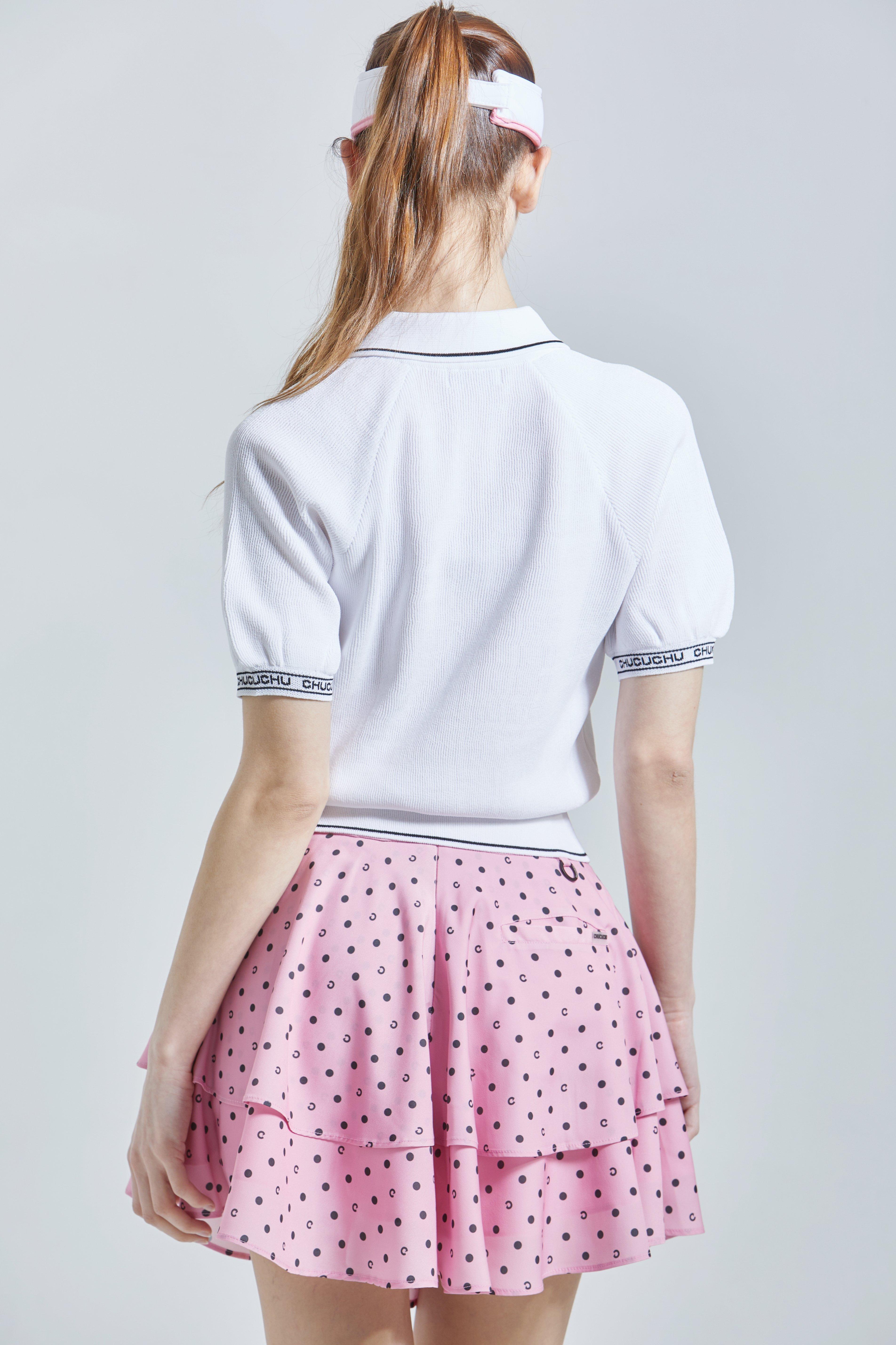 Women's Black Dot Flow Skirt