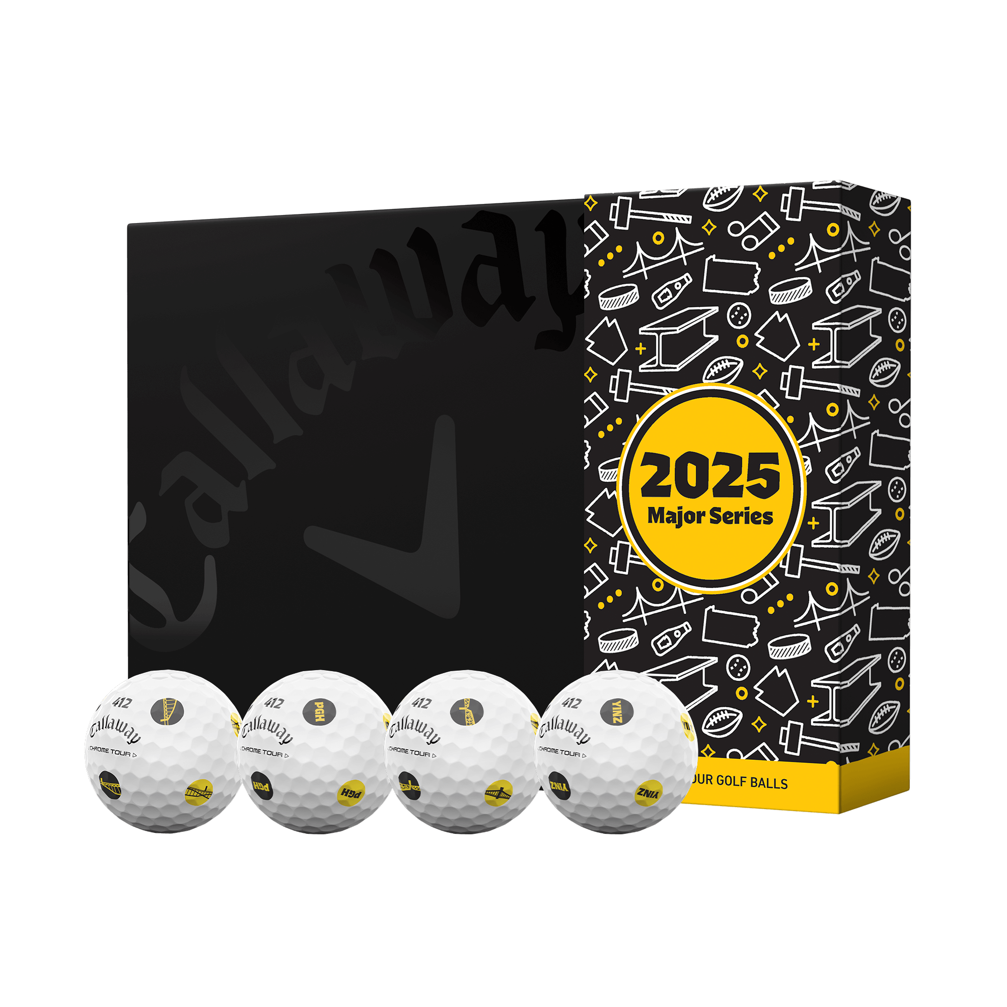 Limited Edition - Chrome Tour Truvis Golf Balls - June Major