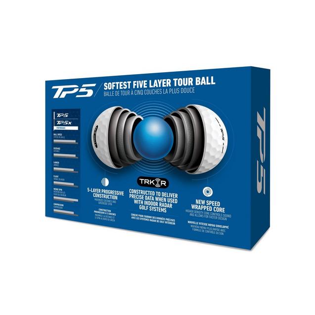 TP5 Golf Balls - TRK-R | TAYLORMADE | Golf Balls | Men's | WHITE