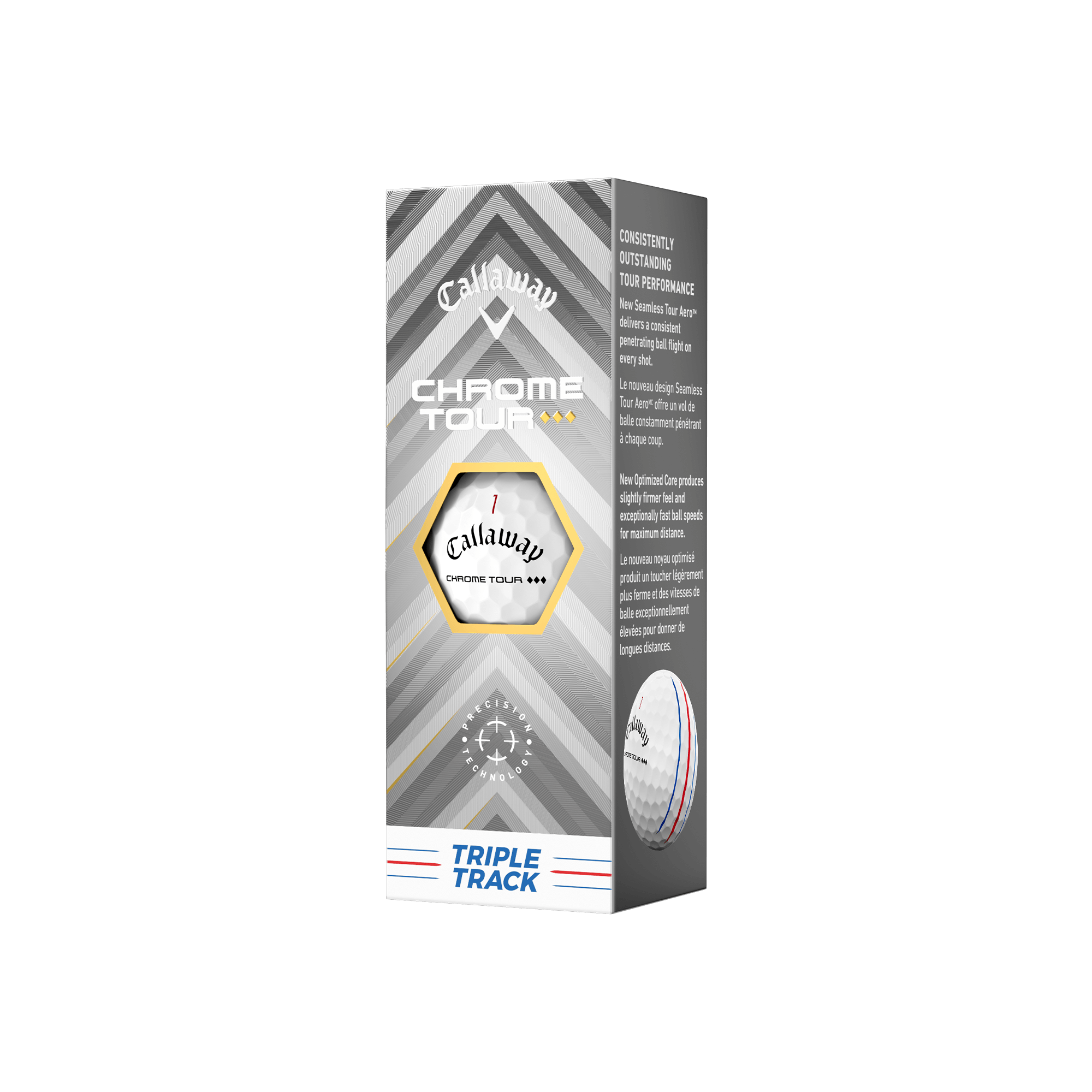 Chrome Tour Triple Diamond Golf Balls - Triple Track