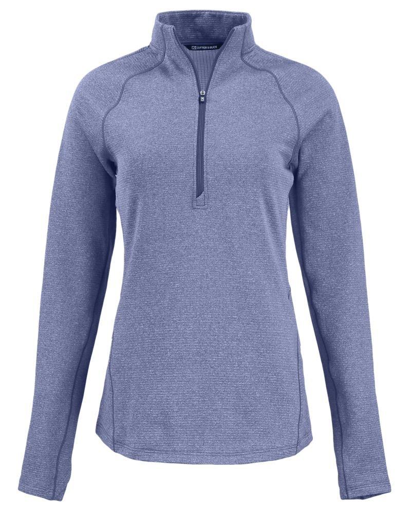 Cutter & Buck | Women's Peshastin Eco Fleece Recycled Half Zip Pullover | in Dark Blue, Size Largearge, Size Large