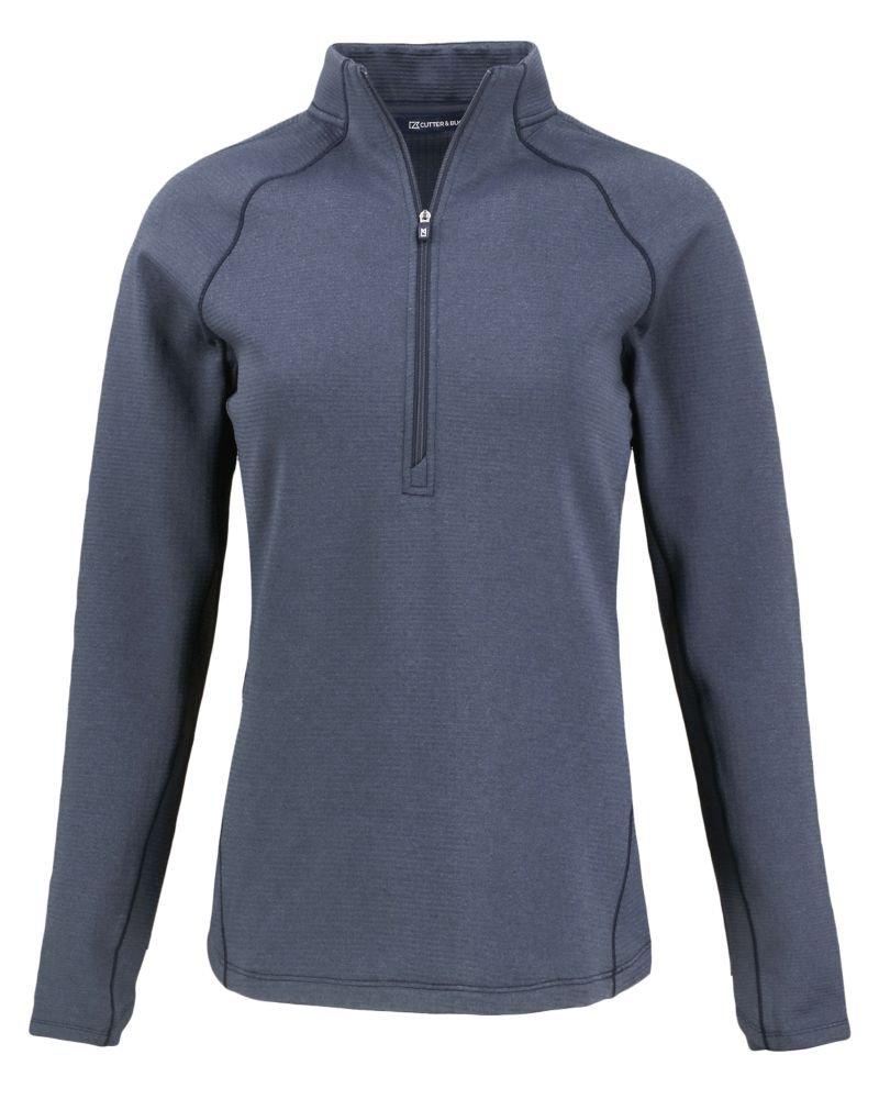 Cutter & Buck | Women's Peshastin Eco Fleece Recycled Half Zip Pullover | in Navy, Size Xxxl