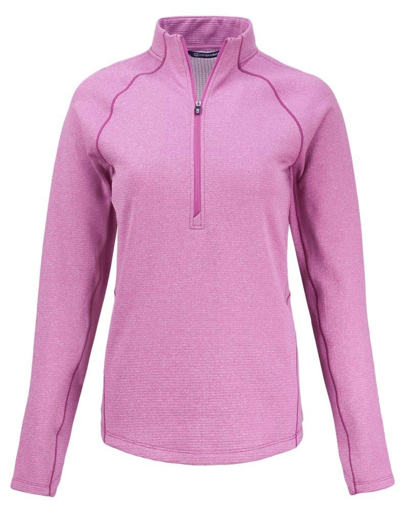 Cutter & Buck | Women's Peshastin Eco Fleece Recycled Half Zip Pullover | in Purple, Size Xxxl