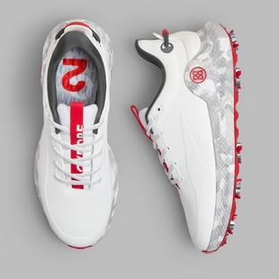 Men's MG4+ O2 G/LOCK Spiked Golf Shoe - White/Red G/FORE