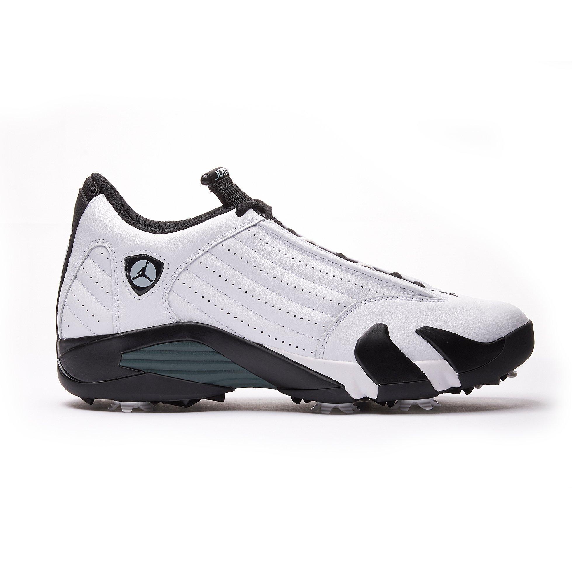 Air Jordan 14 G Spiked Golf Shoe - White/Green/Black
