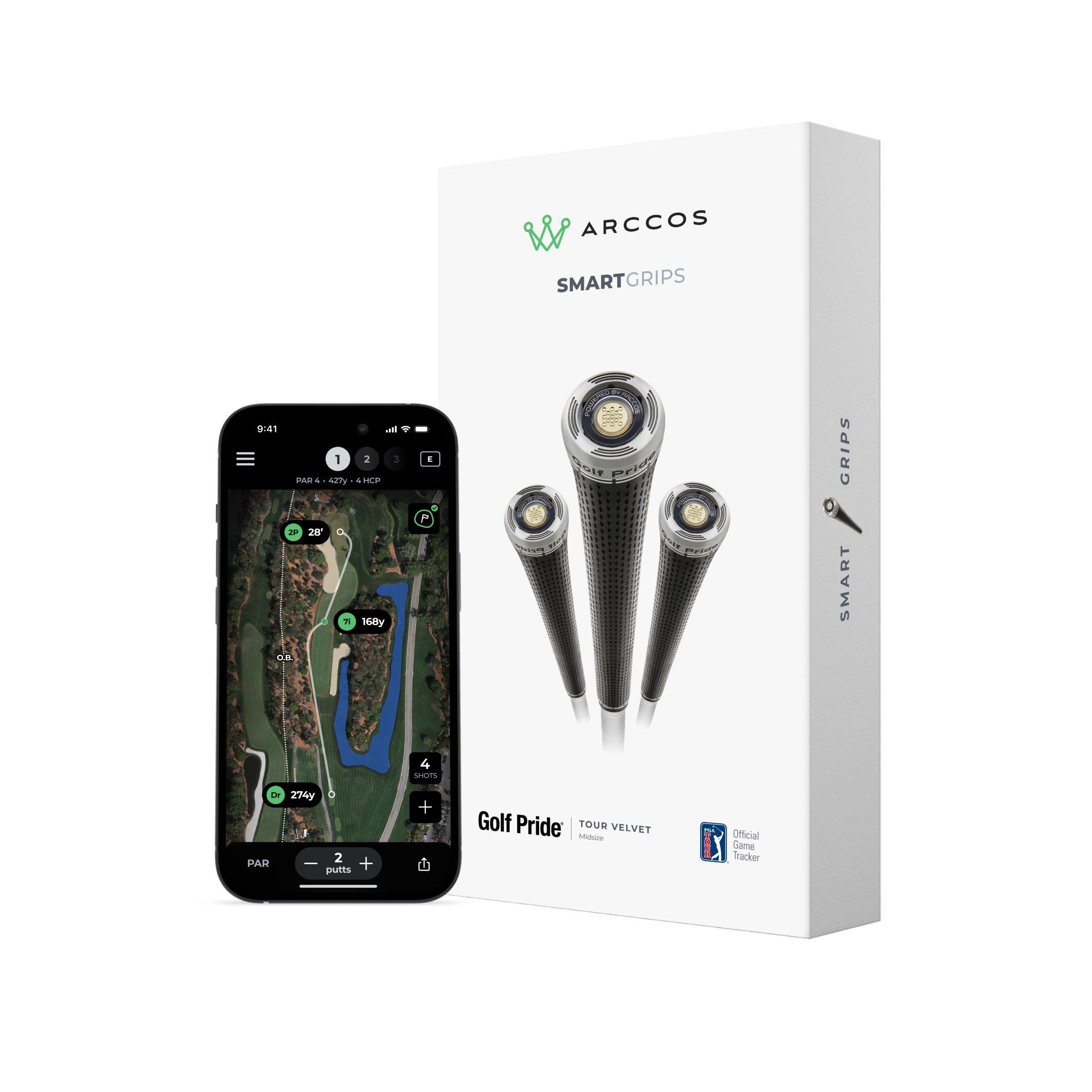 Golf Pride Tour Velvet Midsize - Smart Grips with Gen 4 Sensors - 13 Grips