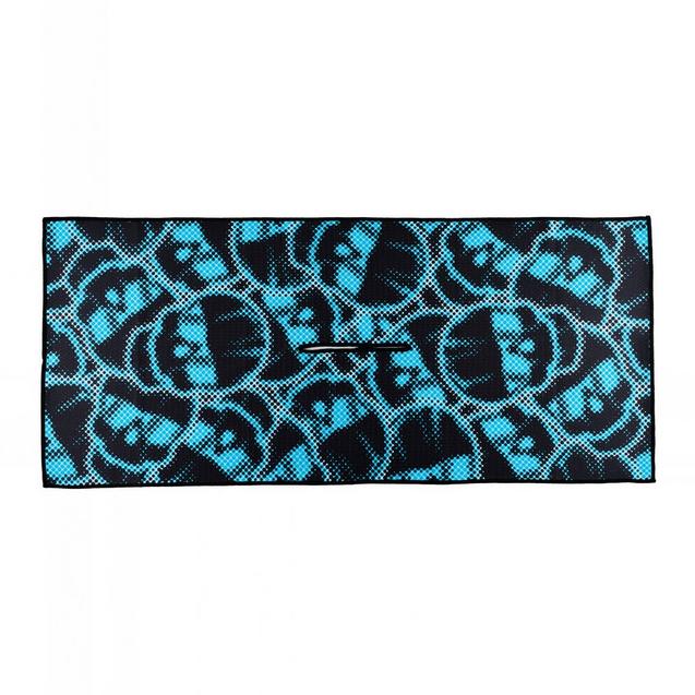 Blue Halftone Stacked Dripping Skulls Towel SWAG GOLF