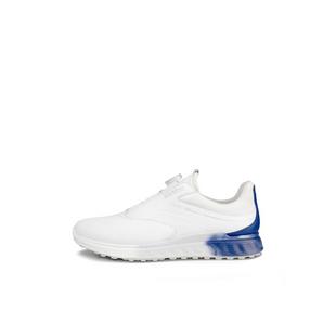 Men's S-Three BOA Spikeless Golf Shoe - White/Blue ECCO
