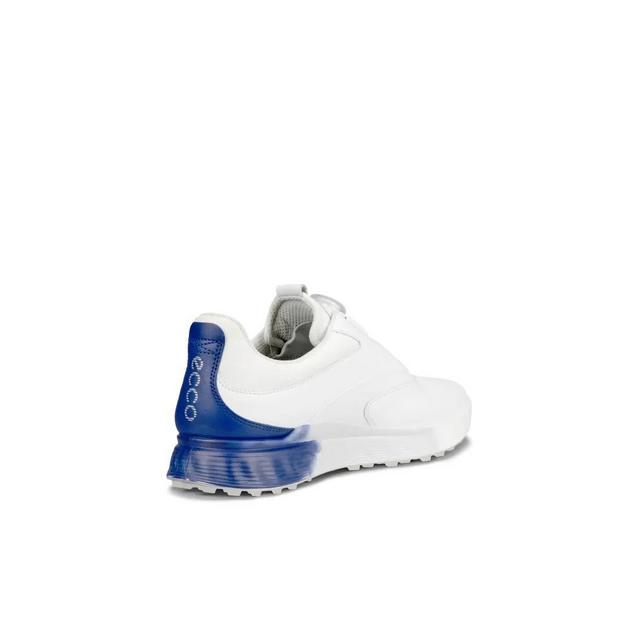 Men's S-Three BOA Spikeless Golf Shoe - White/Blue | ECCO
