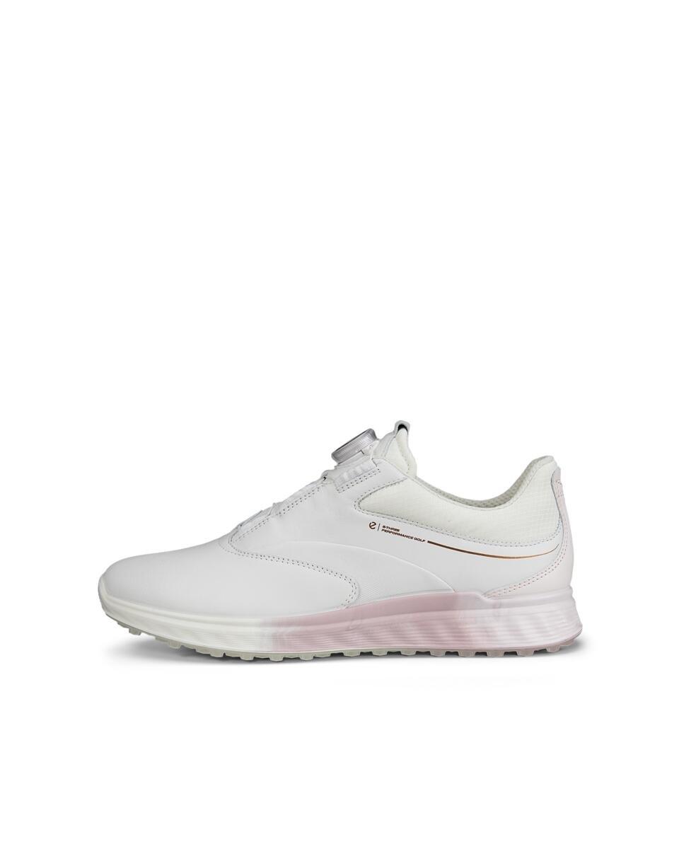 Women's S-Three BOA Spikeless Golf Shoe - White/Pink