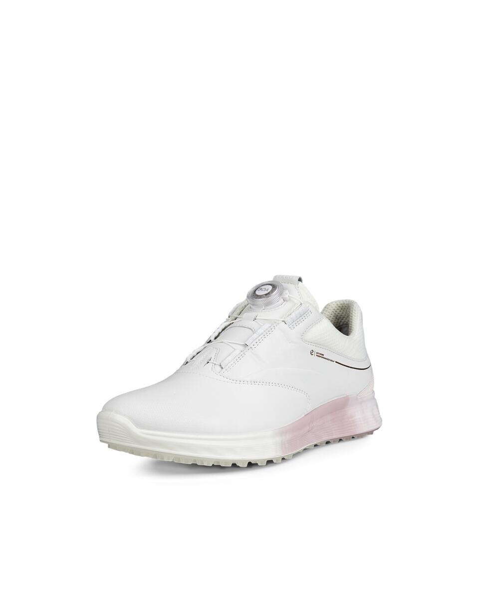 Women's S-Three BOA Spikeless Golf Shoe - White/Pink