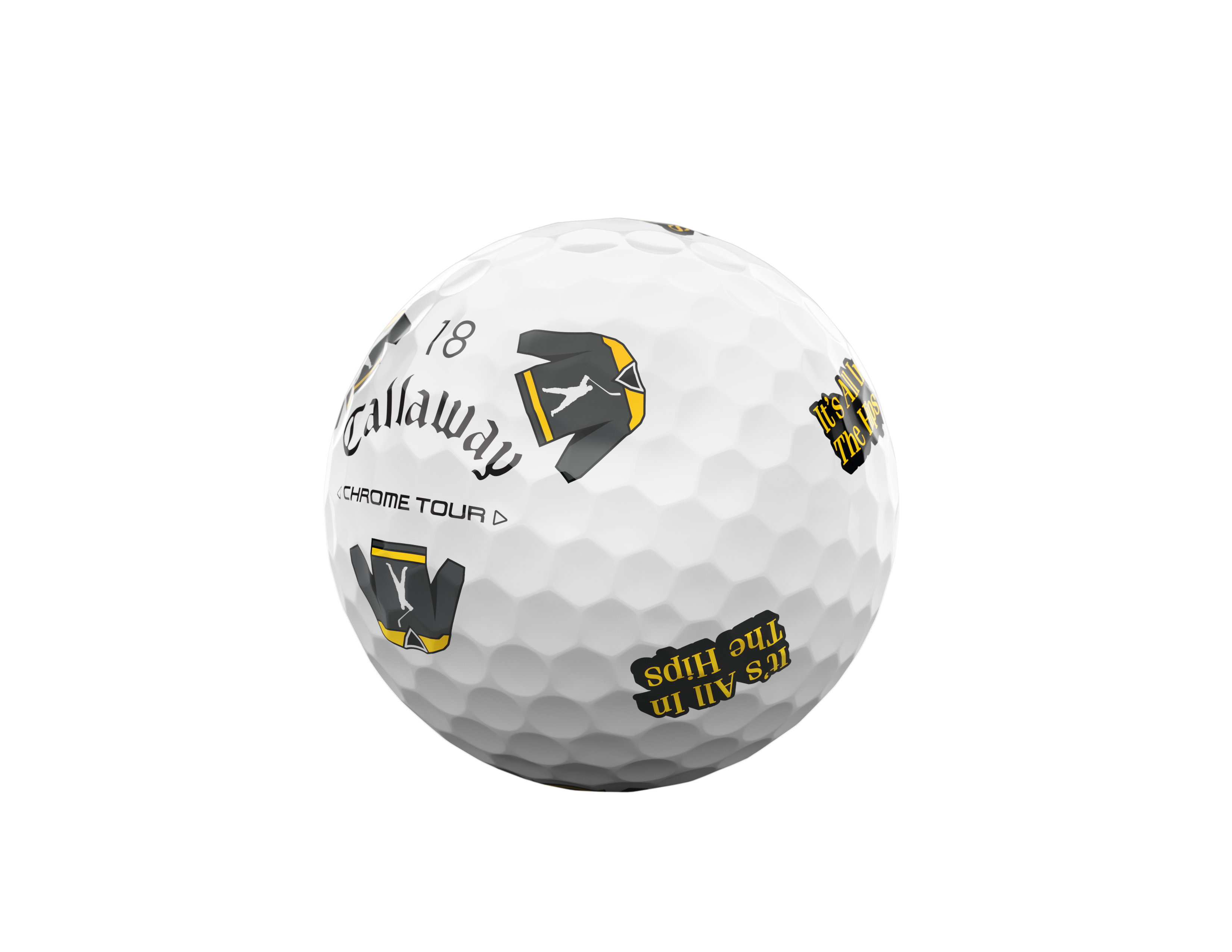 Limited Edition - Chrome Tour Truvis Golf Balls - Happy Gilmore 2 Hockey Jersey + It's All In The Hips