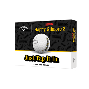 Balles Chrome Tour Truvis –Happy Gilmore 2 Just Tap It In – Édition limitée CALLAWAY
