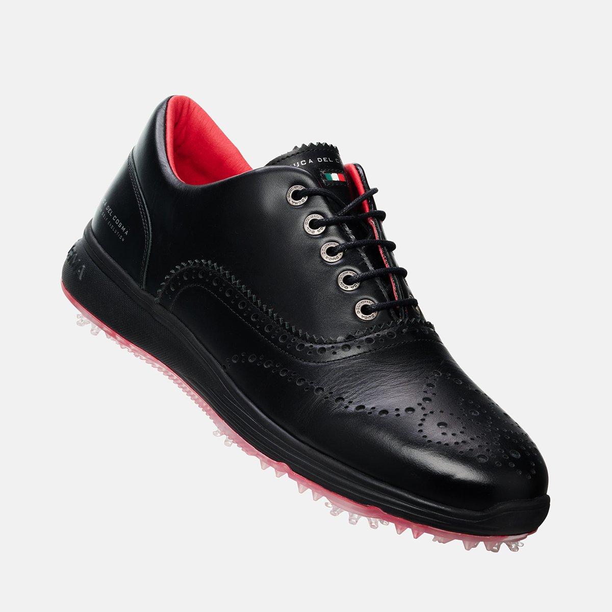 Men's Bernardo Spiked Golf Shoe-Black