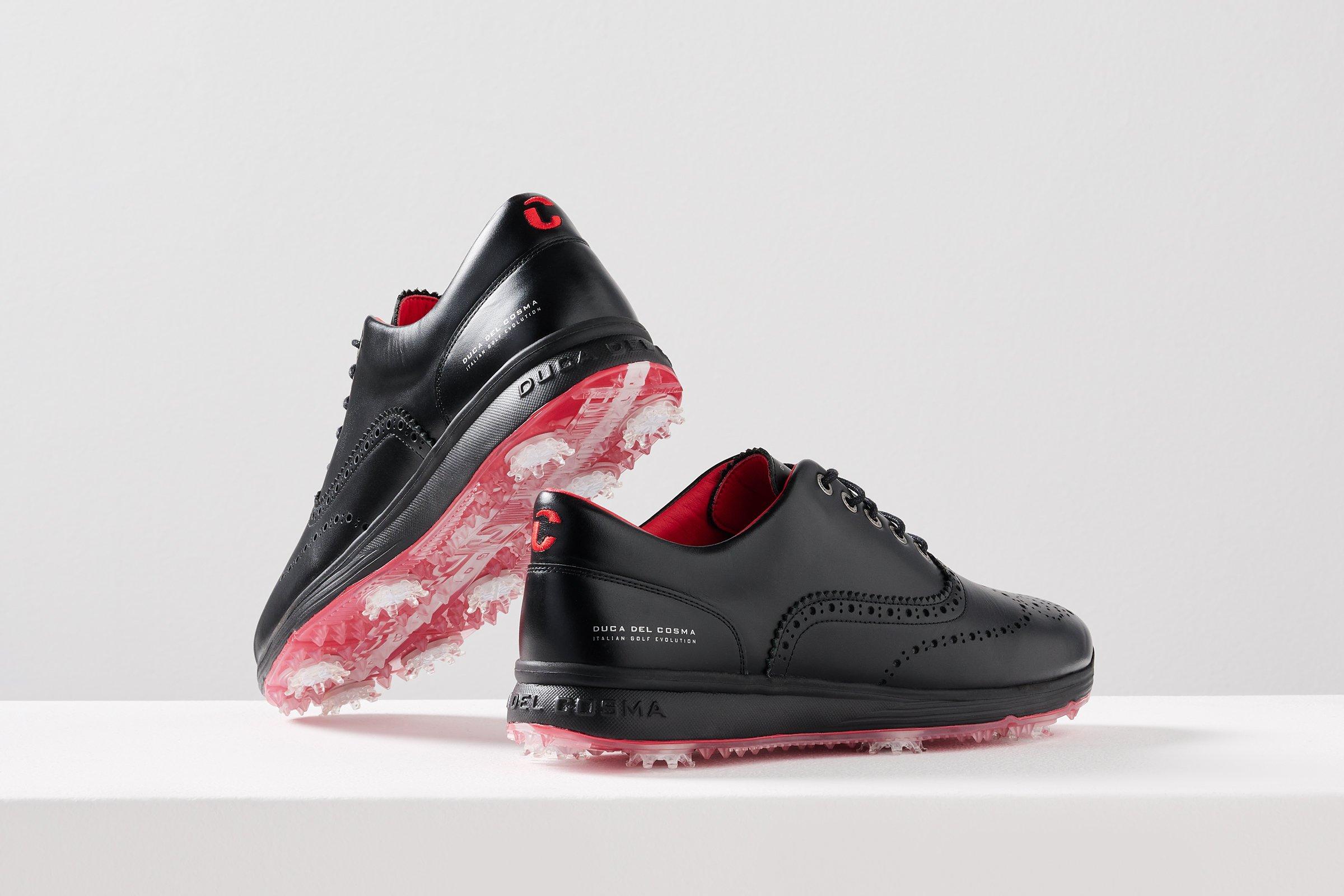 Men's Bernardo Spiked Golf Shoe-Black