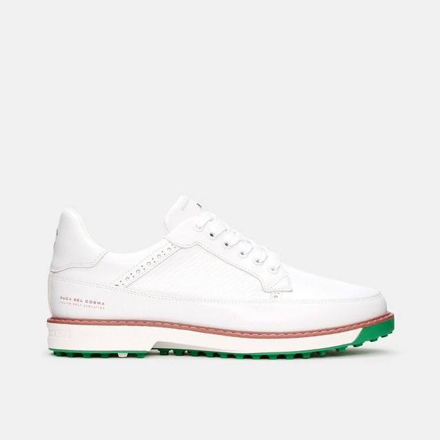 Men's Davinci Leggero Spikeless Golf Shoe-White | DUCA DEL COSMA