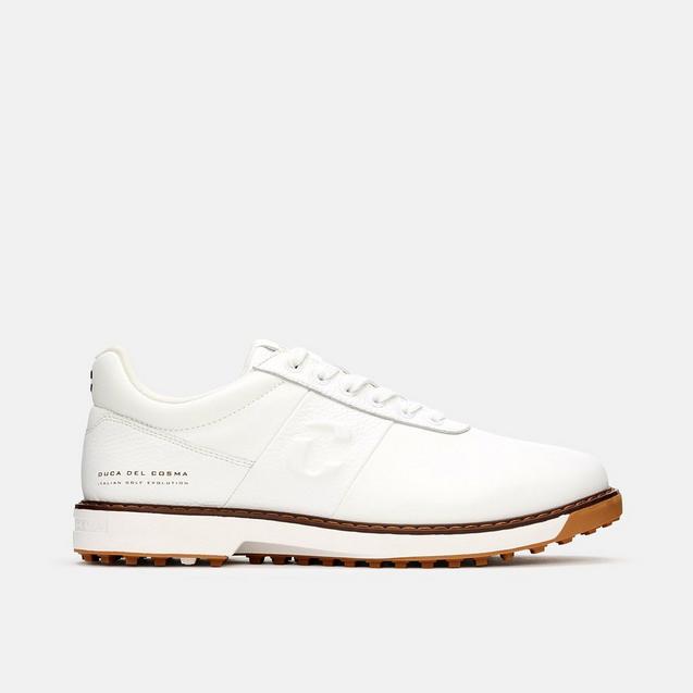 Men's Bosco Spikeless Golf Shoe-White DUCA DEL COSMA