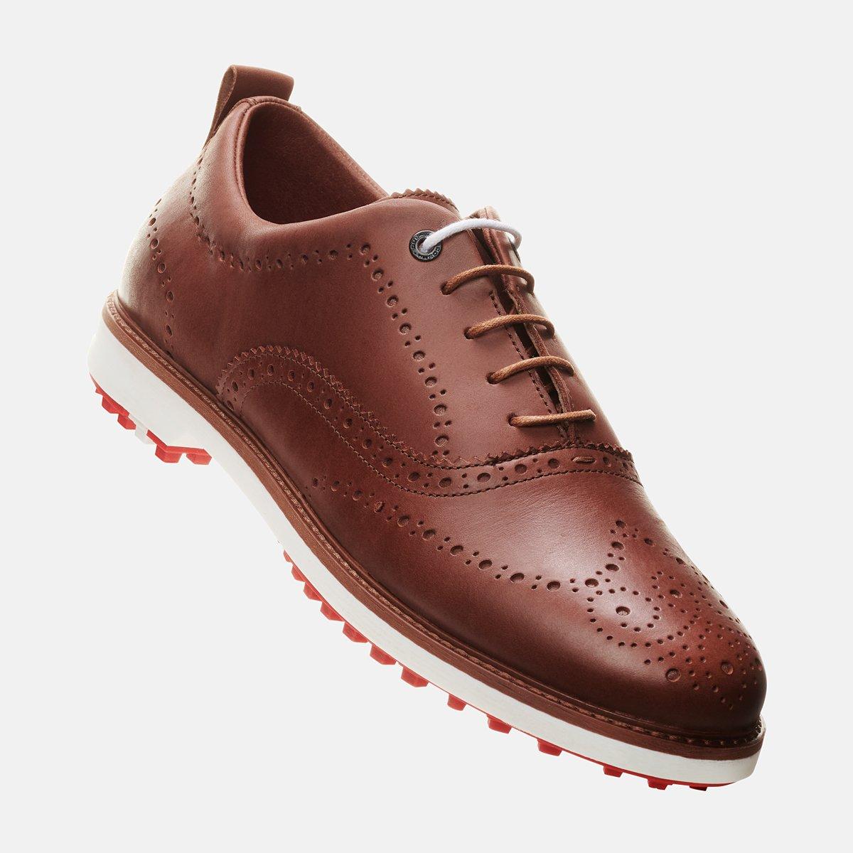 Men's Churchill Spikeless Golf Shoe-Brown