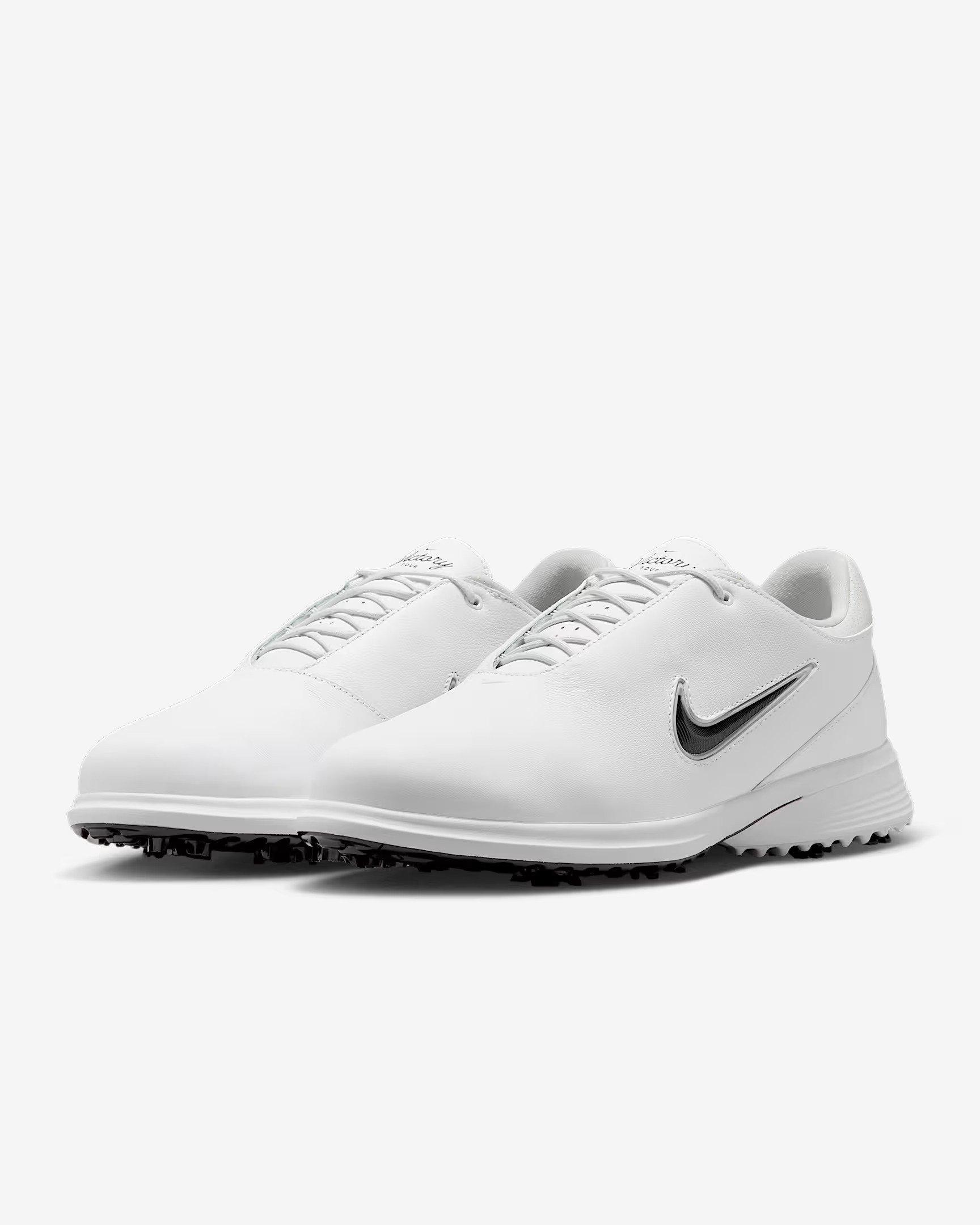 Victory Tour 4 Spiked Golf Shoe - White/Black