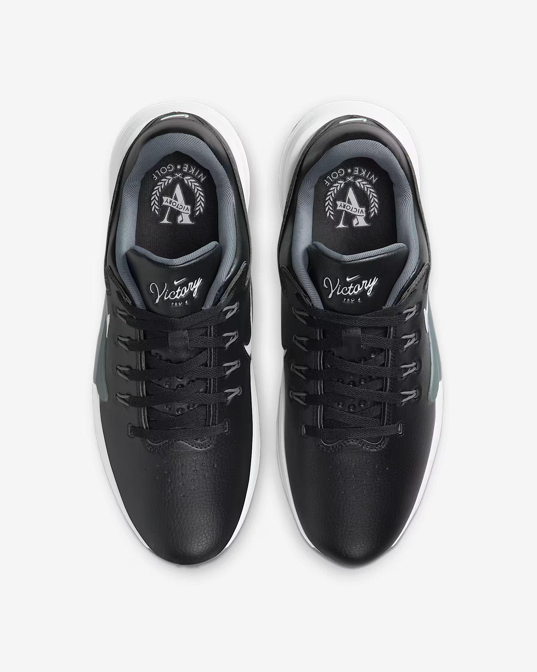 Victory Pro 4 Spiked Golf Shoe - Black/White