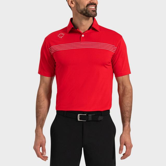 Men's Canada Engineered Stripe Short Sleeve Polo | FOOTJOY