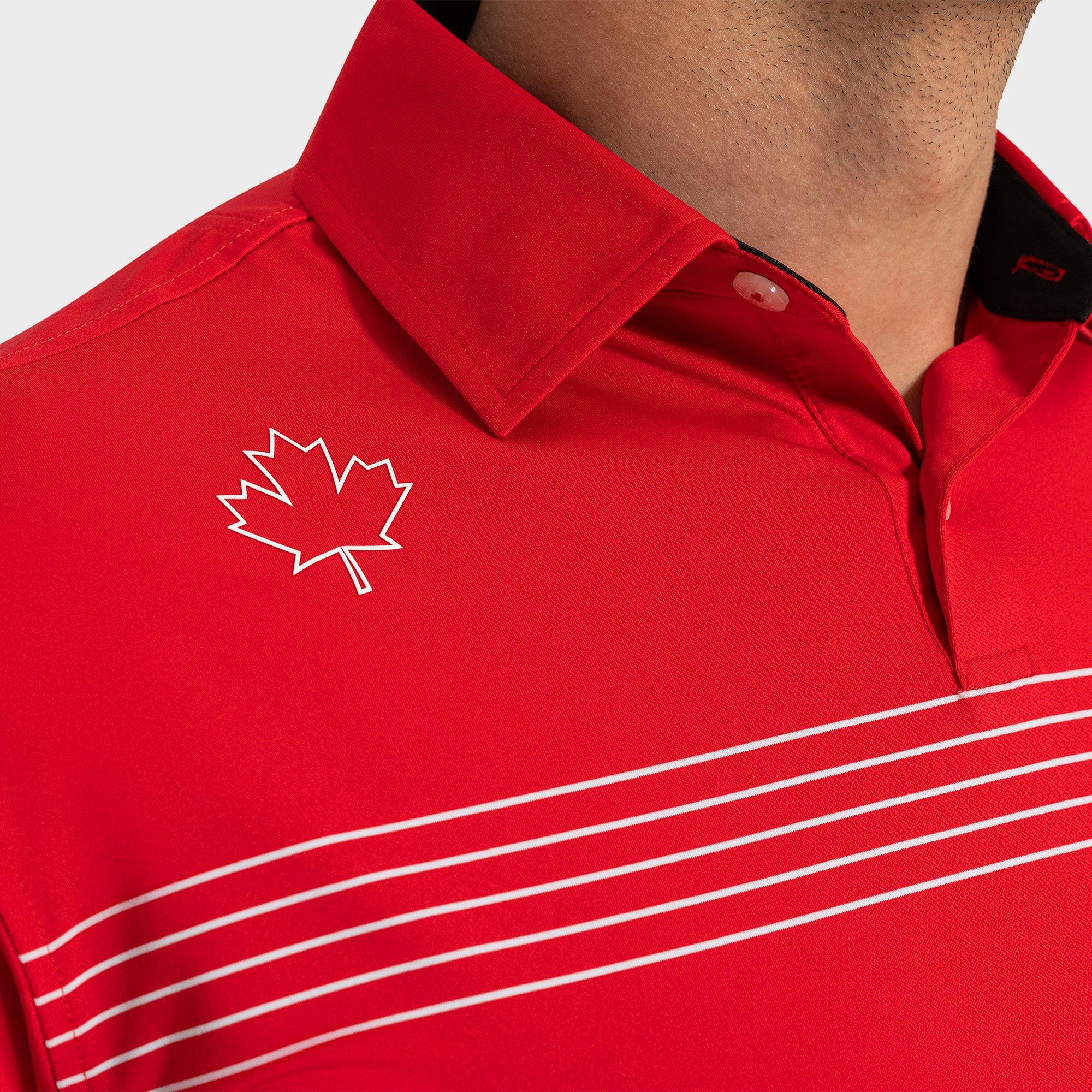Men's Canada Engineered Stripe Short Sleeve Polo