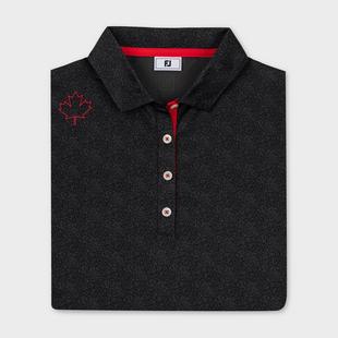 Women's Canada Speckle Print Short Sleeve Polo
