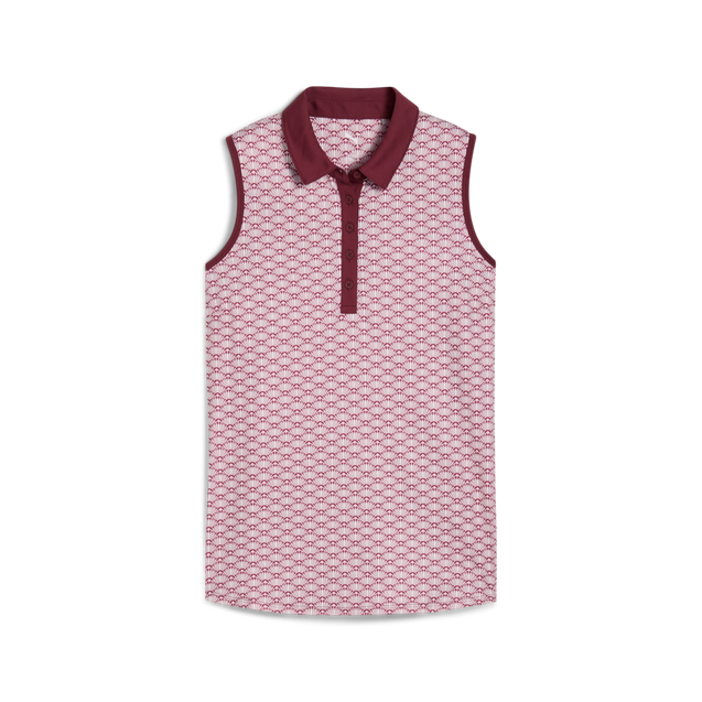 Women's Cloudspun Scallop Sleeveless Polo PUMA