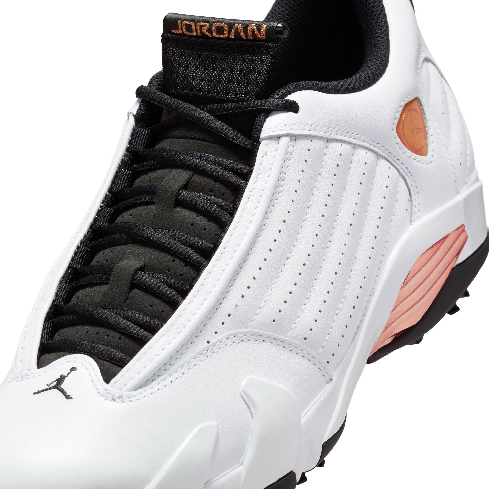 Air Jordan 14 G NRG US Open Spiked Golf Shoe - White/Black