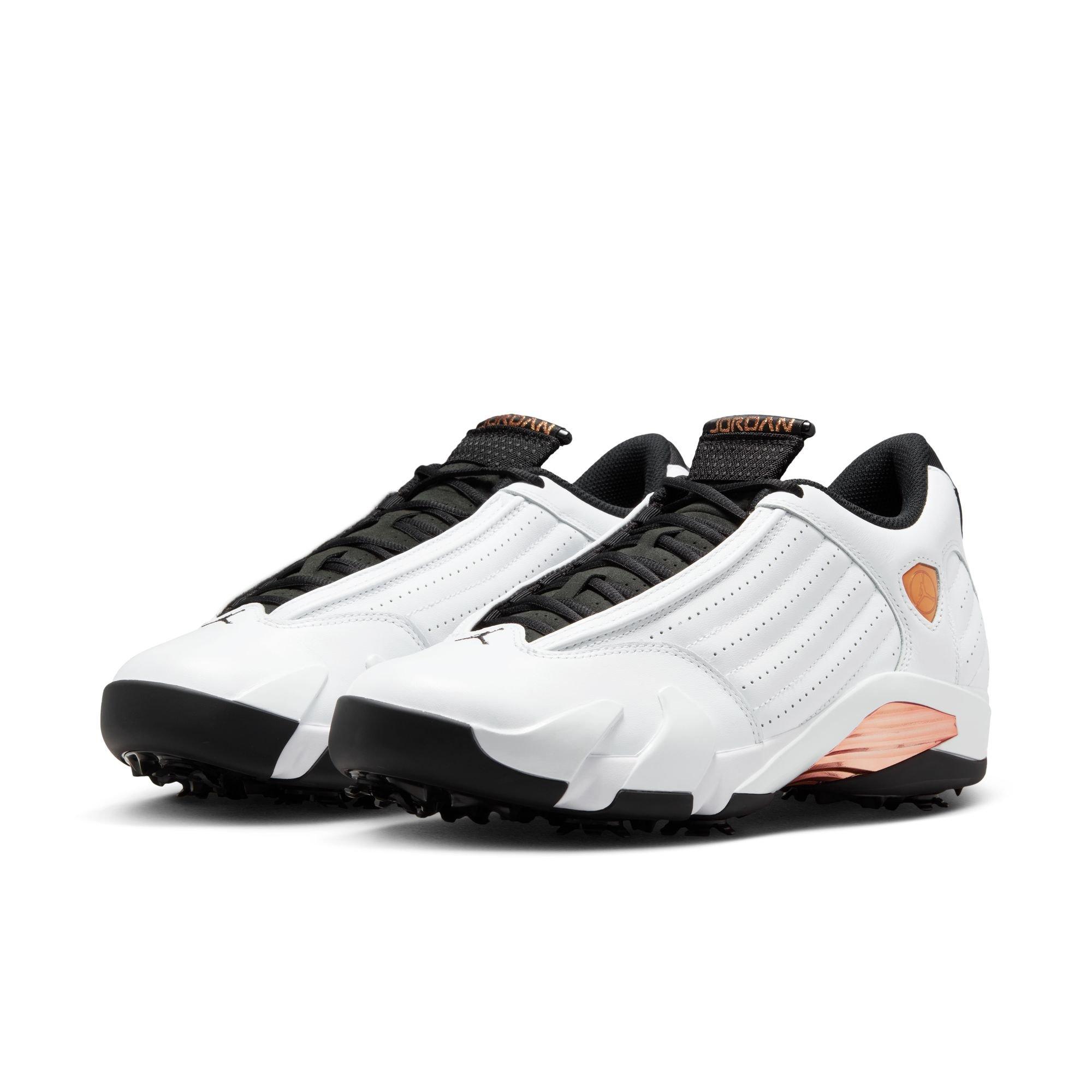 Air Jordan 14 G NRG US Open Spiked Golf Shoe - White/Black