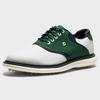 Chaussures Traditions Saddle &agrave; crampons pour hommes - Blanc/Vert/Marine